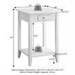 Convenience Concepts American Heritage Square End Table in Espresso Wood Finish