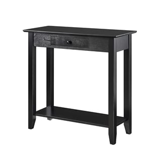 Convenience Concepts American Heritage Hall Table in Black Wood Finish