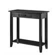 Convenience Concepts American Heritage Hall Table in Black Wood Finish