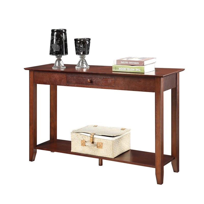 Convenience Concepts American Heritage Console Table in Espresso Wood Finish