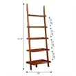 Convenience Concepts American Heritage Ladder Bookshelf in Cherry Wood Finish