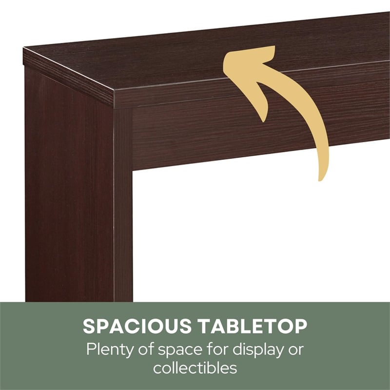 Convenience Concepts Northfield Wall Console in Espresso Wood Finish