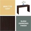 Convenience Concepts Northfield Wall Console in Espresso Wood Finish