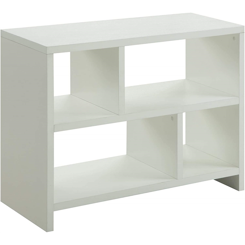 Convenience Concepts Northfield Bookend Console Table in White Wood Finish