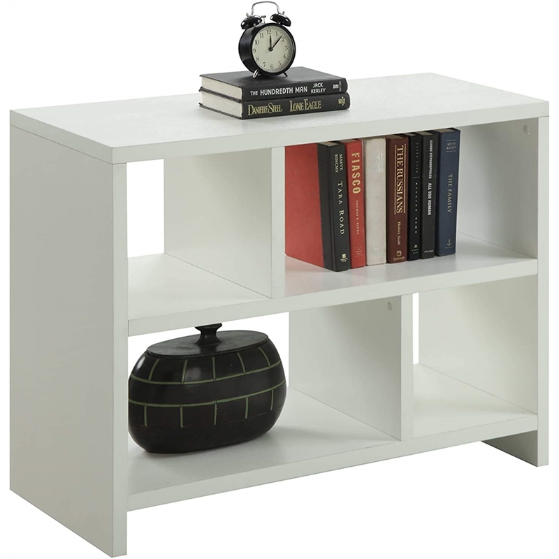 Convenience Concepts Northfield Bookend Console Table in White Wood Finish