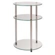 Convenience Concepts Classic Clear Glass Three Tier Round Table