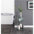 Convenience Concepts Classic Clear Glass Three Tier Round Table