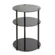Convenience Concepts Designs2Go Classic Glass 3 Tier Round Accent Table in Black