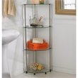 Convenience Concepts Designs2Go Classic Clear Glass 4 Tier Corner Shelf
