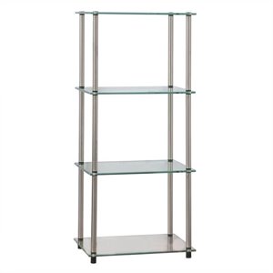 convenience concepts designs2go classic clear glass 4 tier tower