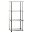Convenience Concepts Designs2Go Classic Clear Glass 4 Tier Tower