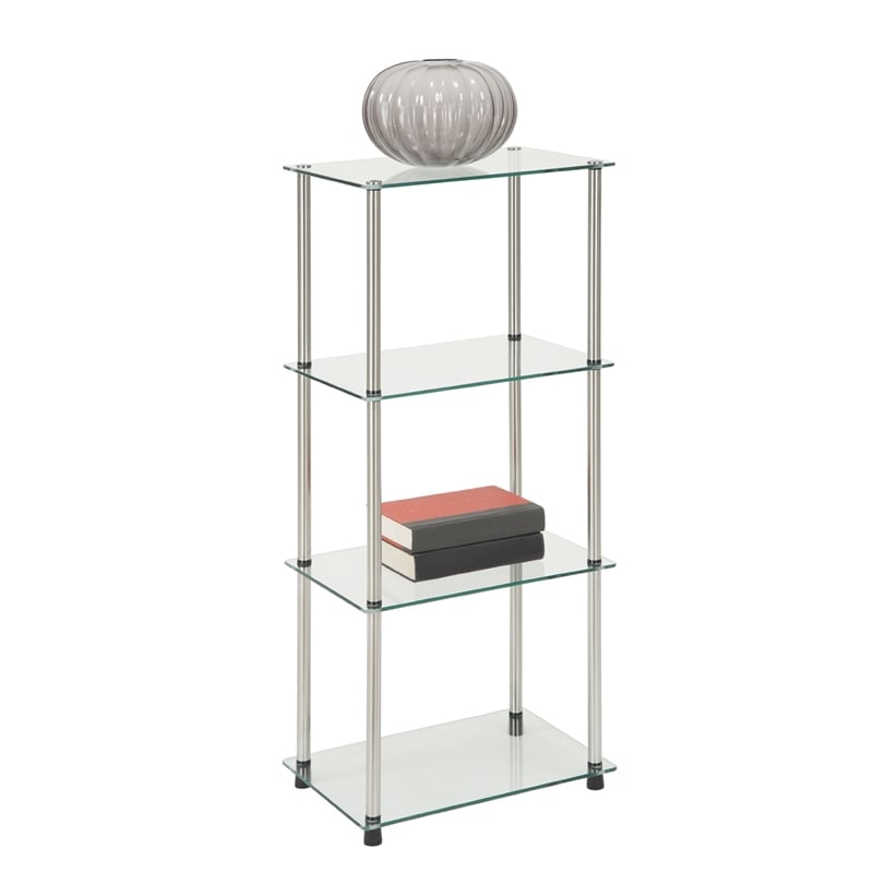 Convenience Concepts Designs2Go Classic Clear Glass 4 Tier Tower