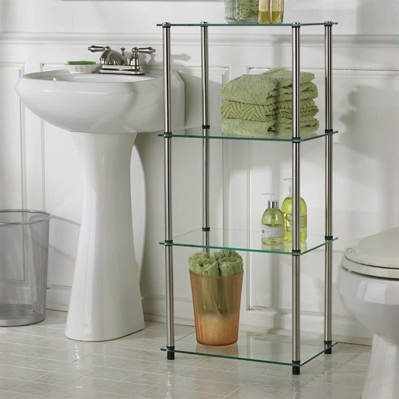 Convenience Concepts Designs2Go Classic Clear Glass Tier Tower 