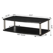 Convenience Concepts Designs2Go XL 2 Tier Swivel in Black Wood Finish