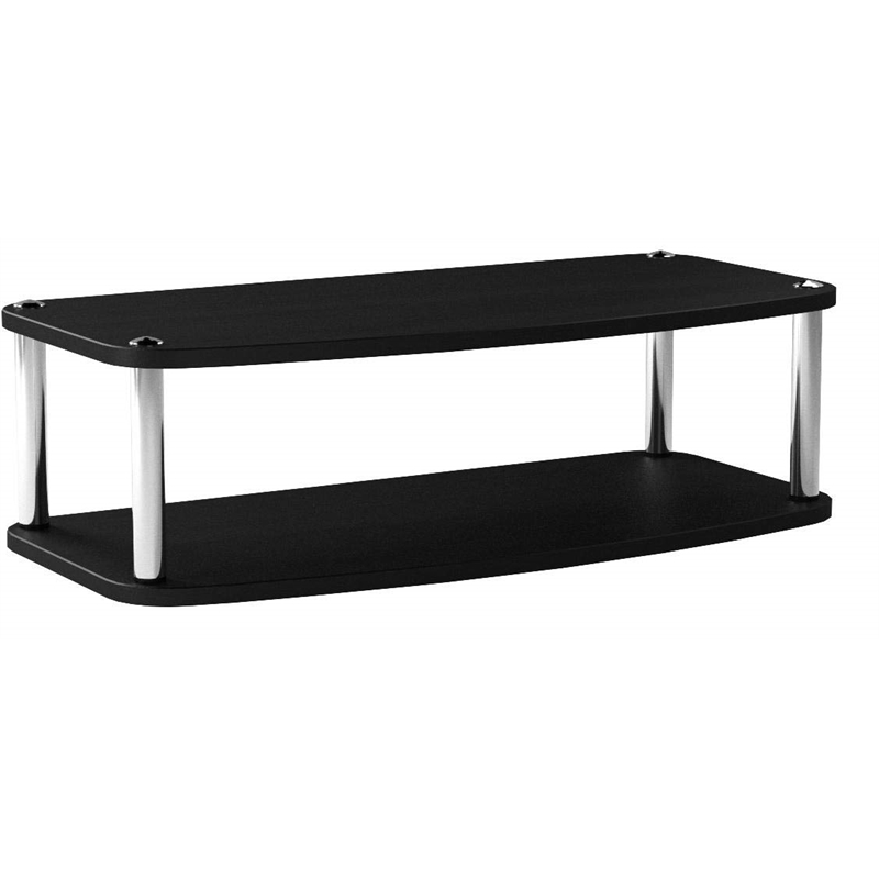 Convenience Concepts Designs2Go XL 2 Tier Swivel in Black Wood Finish