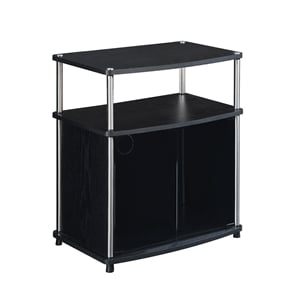 Convenience Concepts Designs2Go 27&quot TV Stand with Cabinet in Black Wood