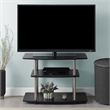 Convenience Concepts Designs2Go Three-Tier TV Stand in Black Wood Finish
