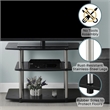 Convenience Concepts Designs2Go Three-Tier TV Stand in Black Wood Finish