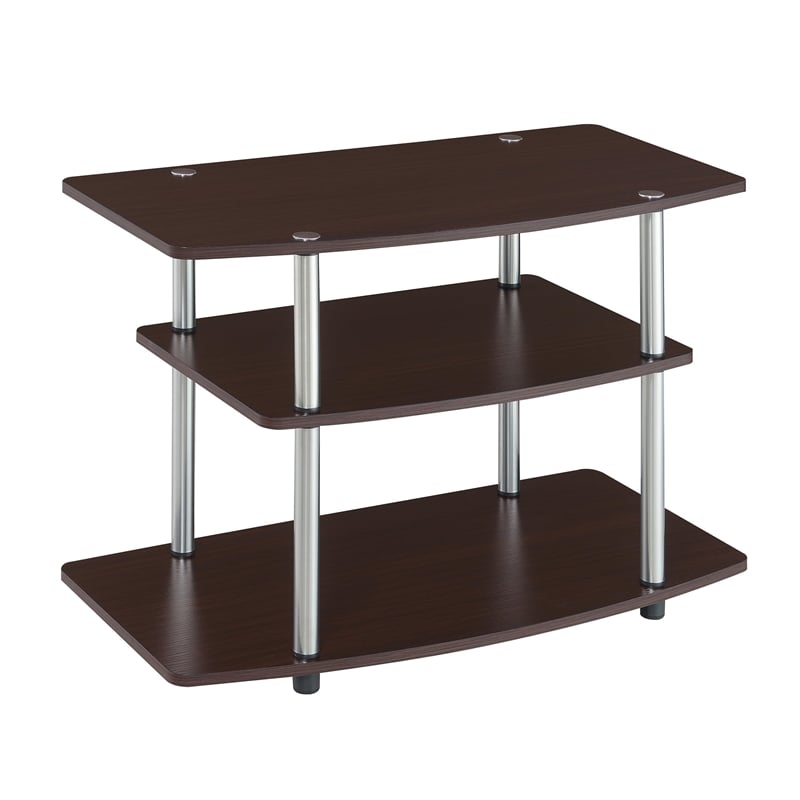 Convenience Concepts Designs2Go Three-Tier TV Stand in Espresso Wood Finish