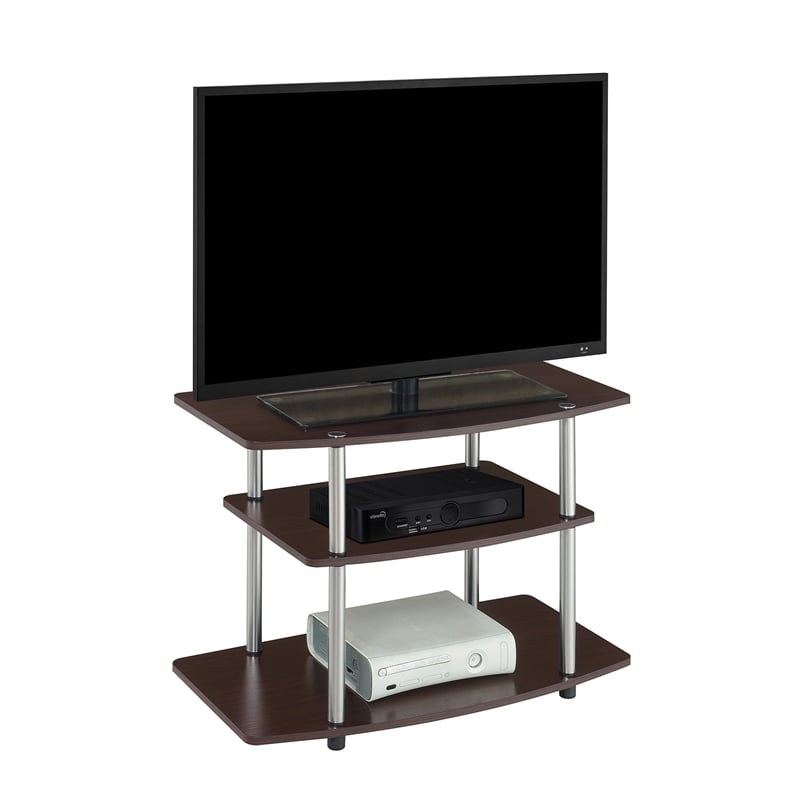 Convenience Concepts Designs2Go Three-Tier TV Stand in Espresso Wood Finish