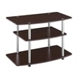 Convenience Concepts Designs2Go Three-Tier TV Stand in Espresso Wood Finish