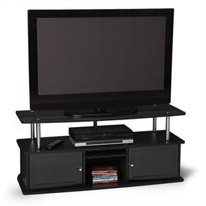 Convenience Concepts Designs2Go 48&quot Three-Cabinet TV Stand in Black Wood Finish