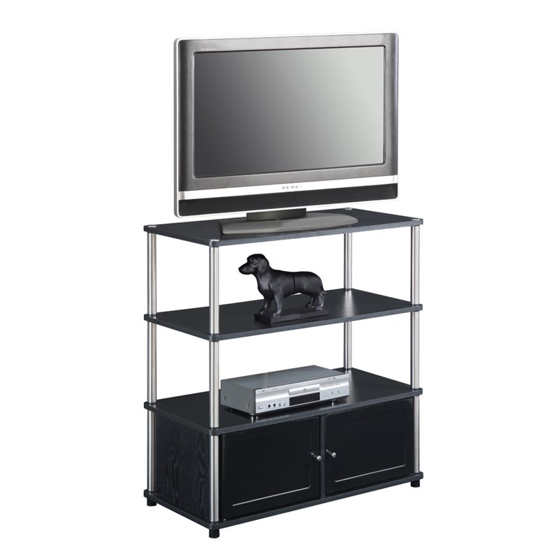Convenience Concepts Designs2go Black XL Highboy TV Stand for sale online