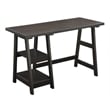 Convenience Concepts Designs2Go Trestle Desk in Espresso Wood Finish