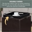 Convenience Concepts Park Avenue Single Cube Ottoman in Espresso Faux Leather