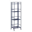 Convenience Concepts XTRA-Storage 4 Tier Folding Shelf in Black Metal Finish
