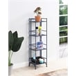 Convenience Concepts XTRA-Storage 4 Tier Folding Shelf in Black Metal Finish