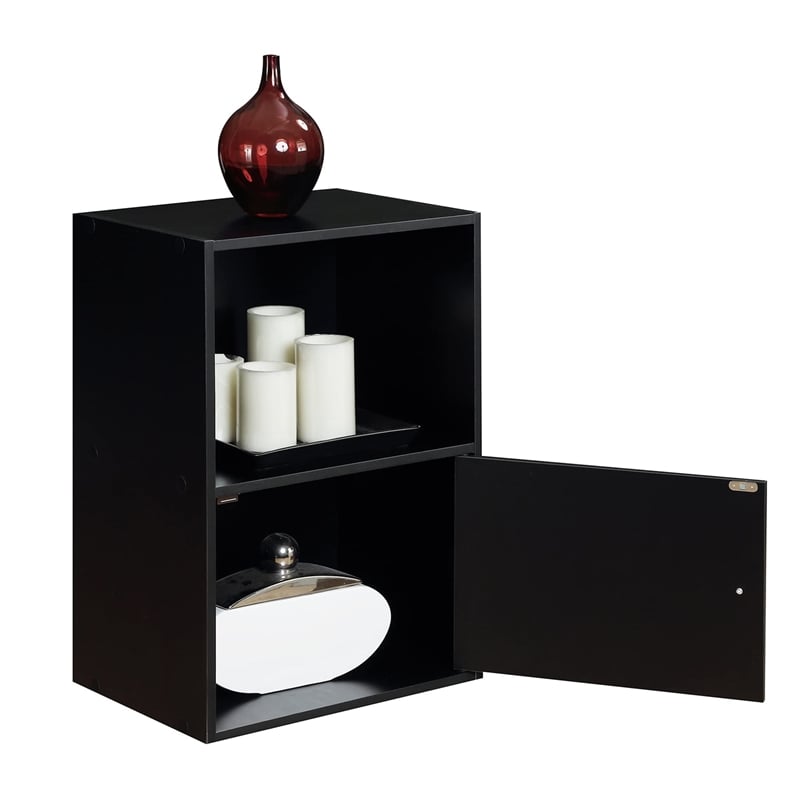 Convenience Concepts XTRA-Storage 1 Door Cabinet in Black Wood Finish