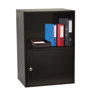 convenience concepts xtra-storage 1 door cabinet in black wood finish
