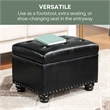Convenience Concepts Designs4Comfort 5th Avenue Black Faux Leather Ottoman