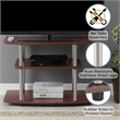 Convenience Concepts Designs2Go Three-Tier TV Stand in Cherry Wood Finish
