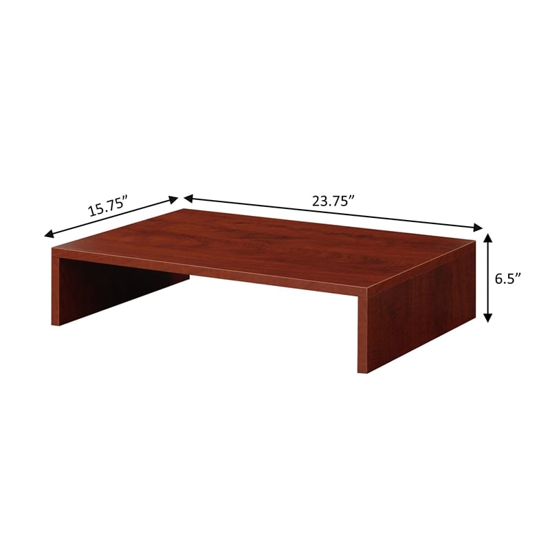 Convenience Concepts Designs2Go Small Monitor Riser in Cherry Wood Finish