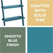 Convenience Concepts French Country Bookshelf Ladder in Blue Wood Finish