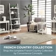 Convenience Concepts French Country Bookshelf Ladder in White Wood Finish