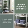 Convenience Concepts French Country Bookshelf Ladder in White Wood Finish