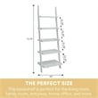 Convenience Concepts French Country Bookshelf Ladder in White Wood Finish