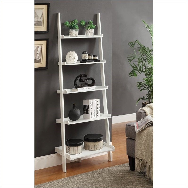 Convenience Concepts French Country Bookshelf Ladder White