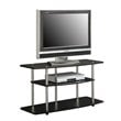 Designs2Go Three-Tier No Tools Wide TV Stand in Espresso Wood Finish- 42