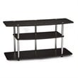 Designs2Go Three-Tier No Tools Wide TV Stand in Espresso Wood Finish- 42