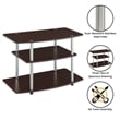 Designs2Go Three-Tier No Tools Wide TV Stand in Espresso Wood Finish- 42