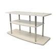 Convenience Concepts Designs2Go 3 Tier Wide TV Stand in White Wood Finish