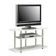 Convenience Concepts Designs2Go 3 Tier Wide TV Stand in White Wood Finish