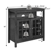 Convenience Concepts Designs2Go Big Sur Highboy TV Stand in Espresso Wood Finish