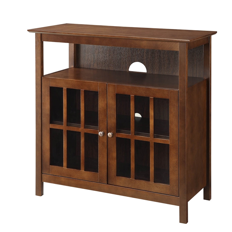 Convenience Concepts Designs2Go Big Sur Highboy TV Stand in Espresso Wood Finish