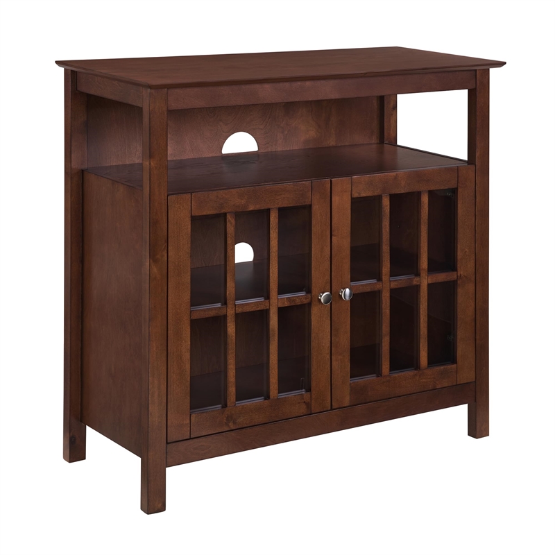 Convenience Concepts Designs2Go Big Sur Highboy TV Stand in Espresso Wood Finish