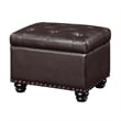 Designs4Comfort 5th Avenue Storage Ottoman in Espresso Faux Leather